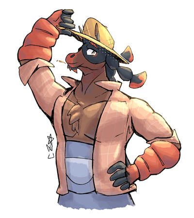 Hugo half body